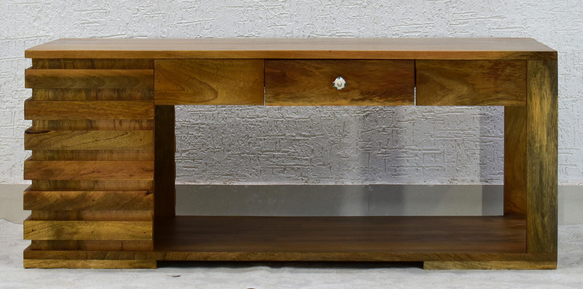 Tia Multipurpose Centre Coffee Hall Table - Natural Teak - Image 3